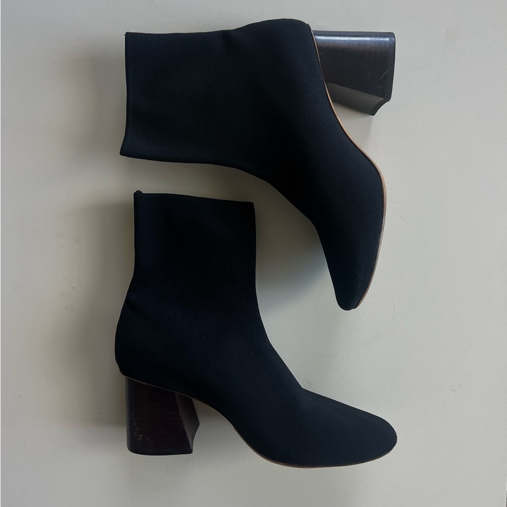 Vintage Celine Black Knit Ankle Boots size 38